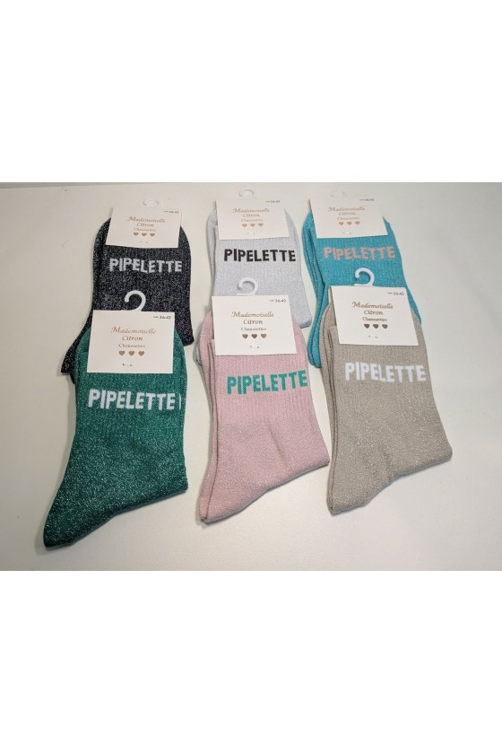 Chaussettes paillettes : Pipelette