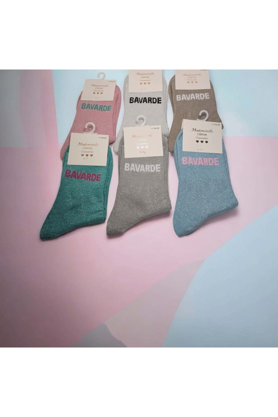 Chaussettes paillettes : Bavarde