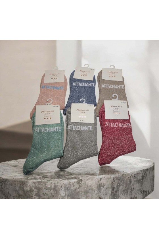 Chaussettes paillettes : Attachiante
