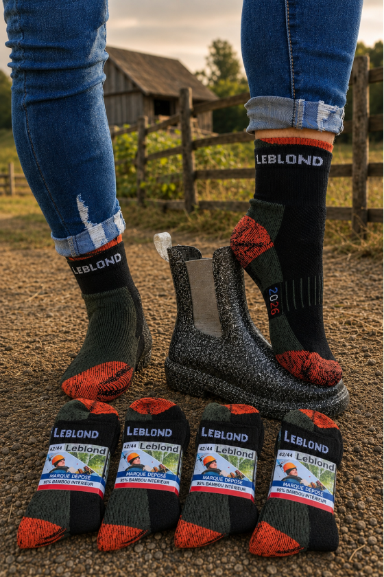 Offre Limitée : 4 lots de Chaussettes de travail bambou