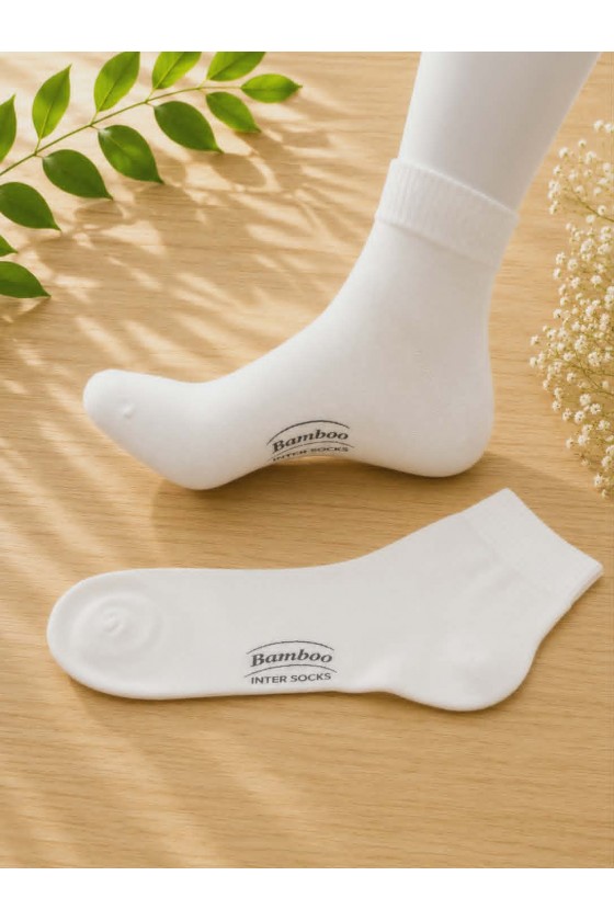 Chaussettes en bambou confortables et respirantes " tige 3/4 "