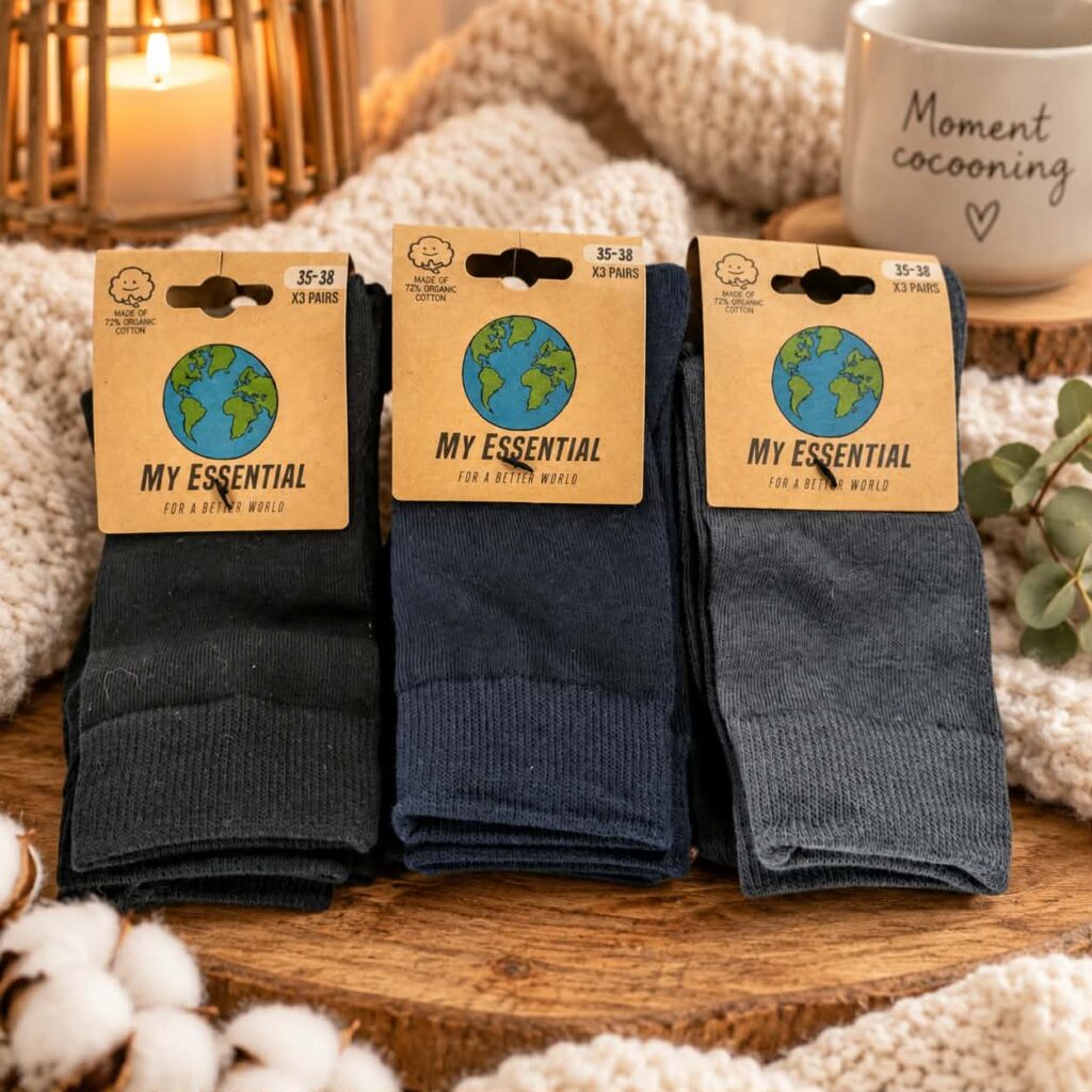 385 : Chaussettes femme Coton Bio