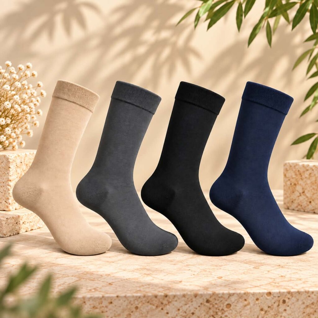 Chaussettes en bambou confortables et respirantes