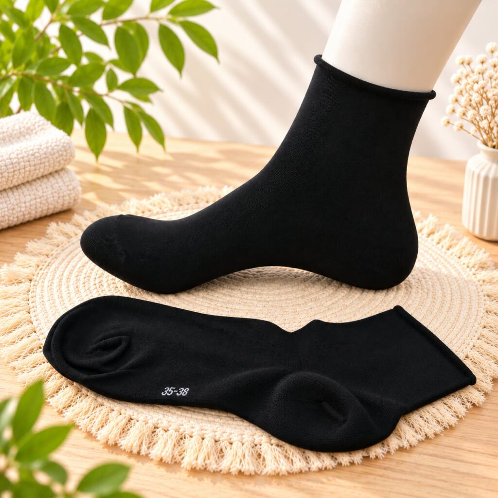 Chaussettes femme sans compression  » confort toute la journée « 
